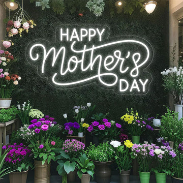Mother's Day Gift - Custom Happy Mother's Day Neon Sign, Personalized LED Light for Her