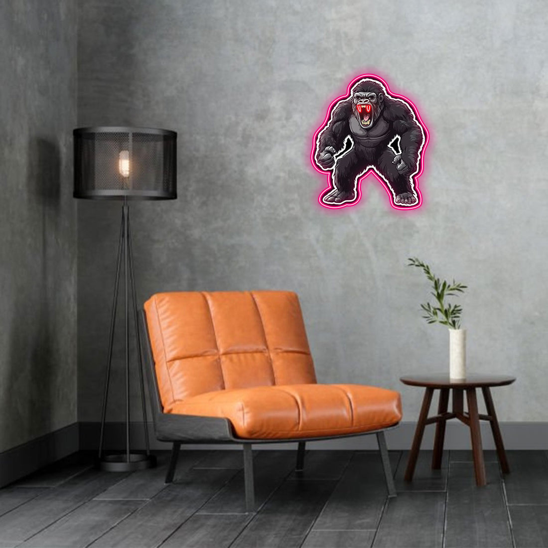 Custom Gorilla Neon Sign for Birthday Party, LED Light for Celebration, Wall Decor, Home Decoration, Gift Idea for Special Events and Parties