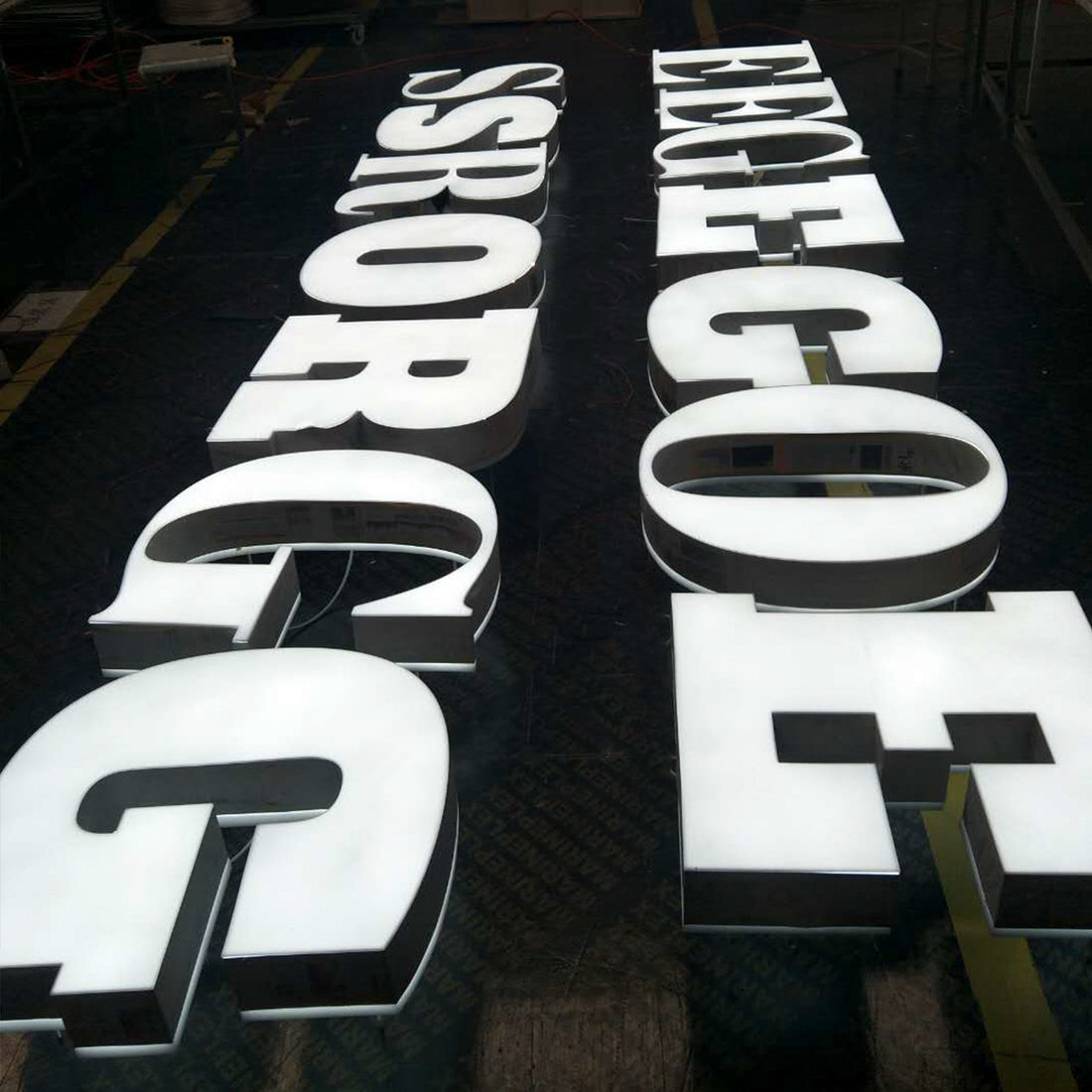 3D Double Sided Lighted Waterproof Led Sign Business Logo Company Logo Acrylic LED Illuminated Sign