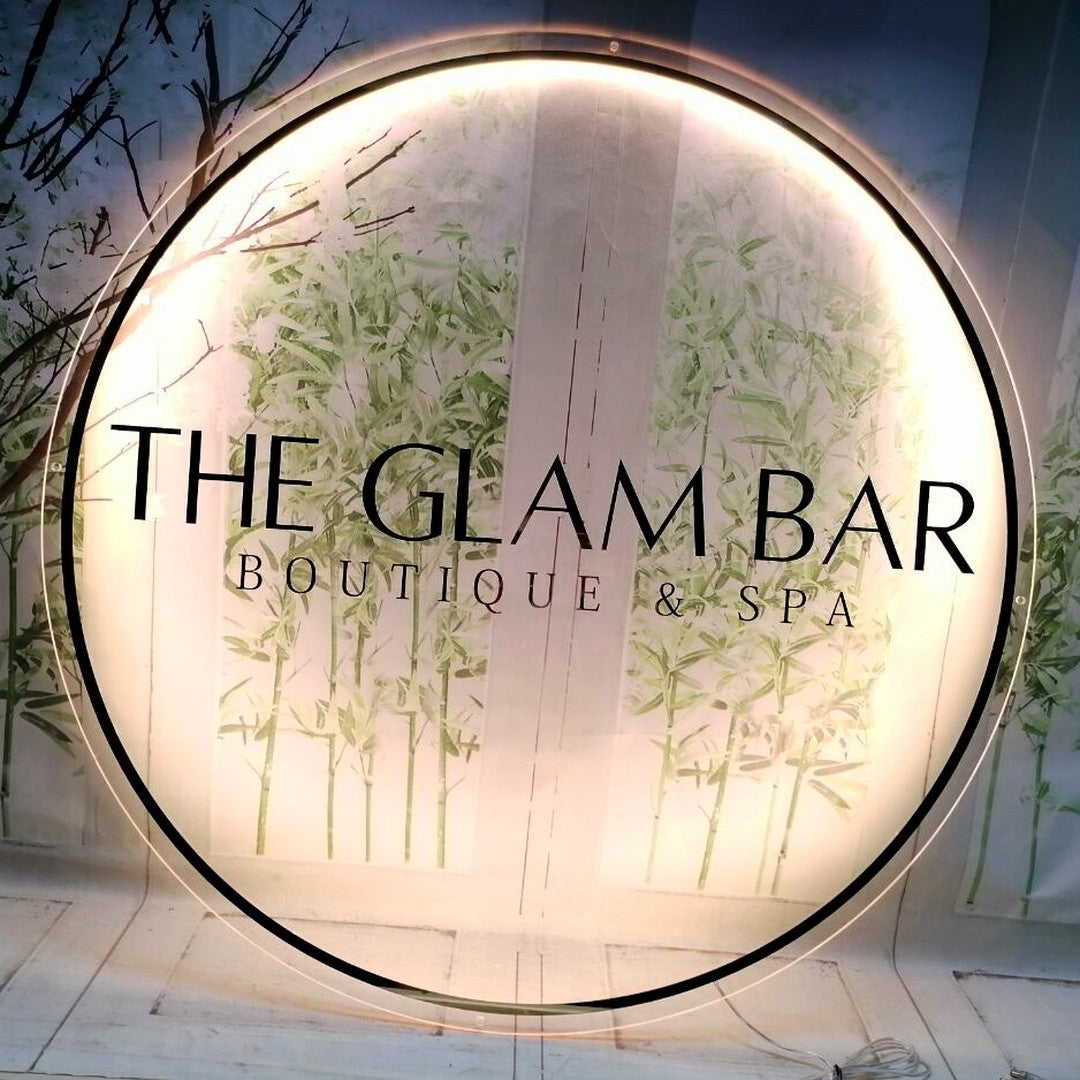 Acrylic Backlit Sign, Back Lit LED Acrylic Sign for Beauty Salon, Hair Studio, Nail Salon