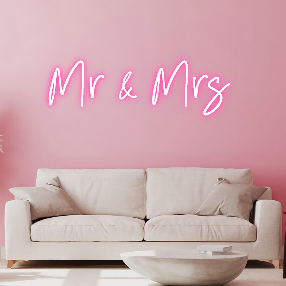 Custom Wedding Neon Sign – Personalized LED Neon Light for Wedding Decor, Just Married, Mr & Mrs & Forever Love, Romantic Reception & Wedding Anniversary Decor, Unique Customizable Neon Art