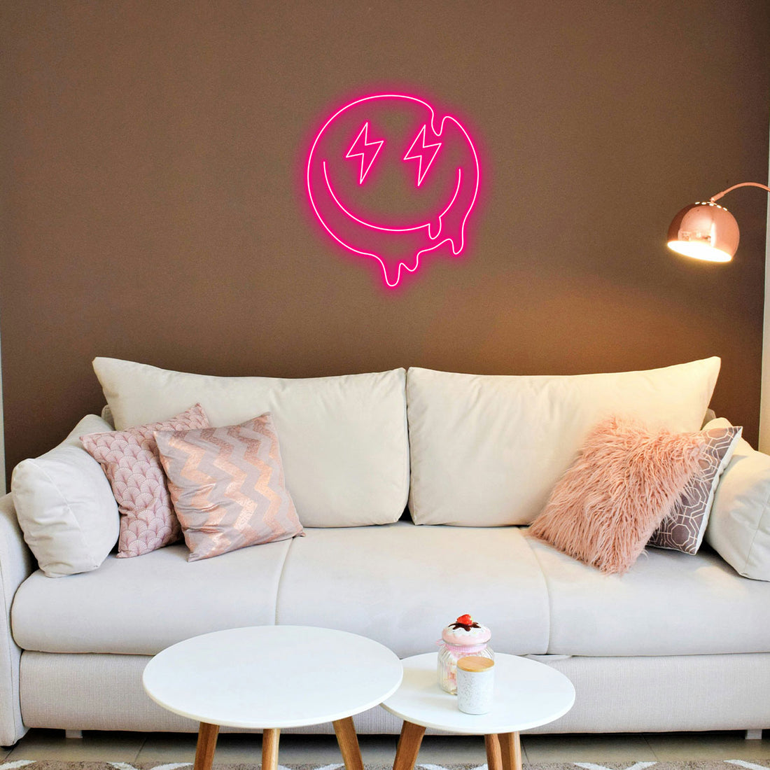 Lightning Emoji Neon Sign for Teen Room Decor, Custom LED Light for Beauty Neon Vibes, Mehndi Party Gift Sign