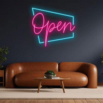 OPEN LED Neon Sign,Custom Pink Neon Light for Storefront, Bar, Coffee Shop, Window Display,Shop Sign for Open Hours Decor