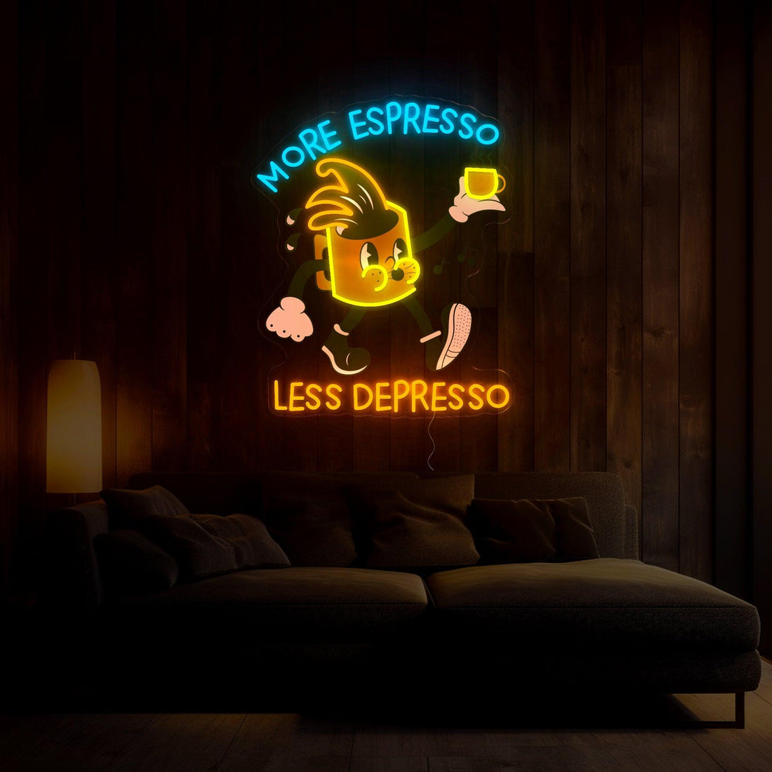 More Espresso Less Depresso Artwork Led Neon Sign