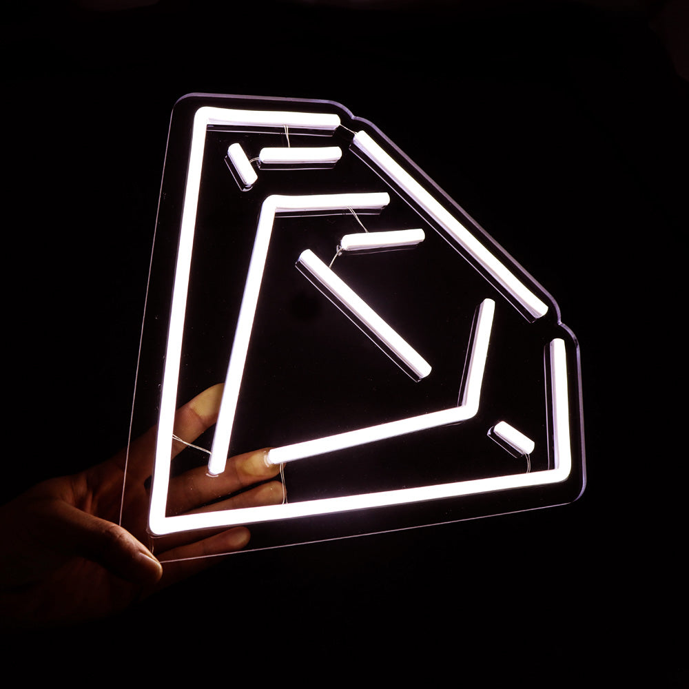 Diamand led neon sign with acrylic backboard, led neon sign for shop decoration