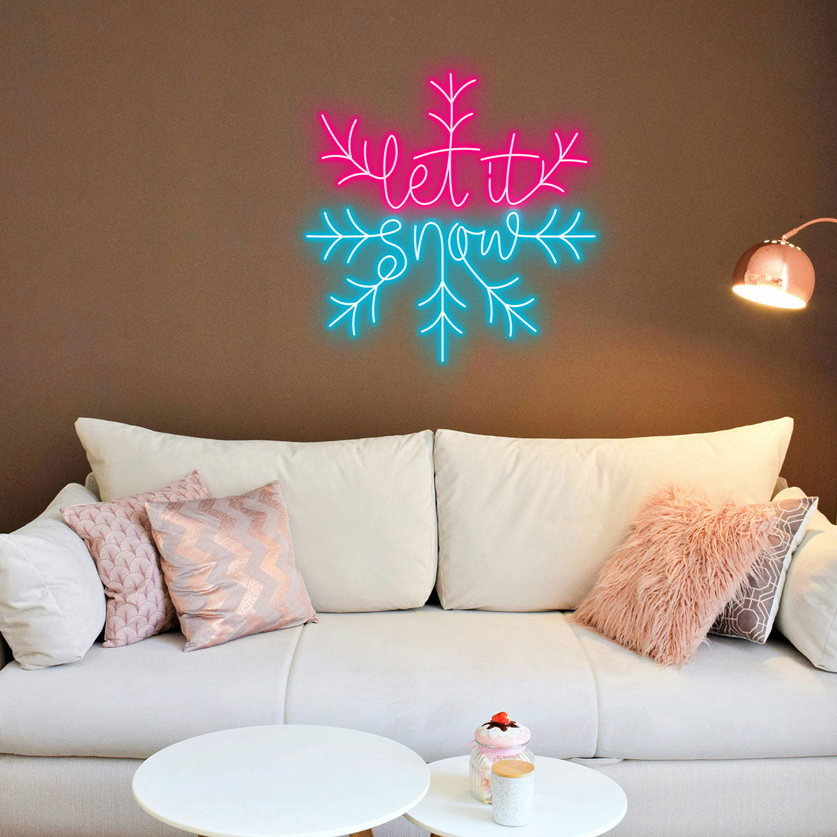 Let It Snow Neon Sign for Winter Decor, Perfect for Christmas Displays, Festive Gift for Holiday Lovers, Suits Homes and Shop Windows
