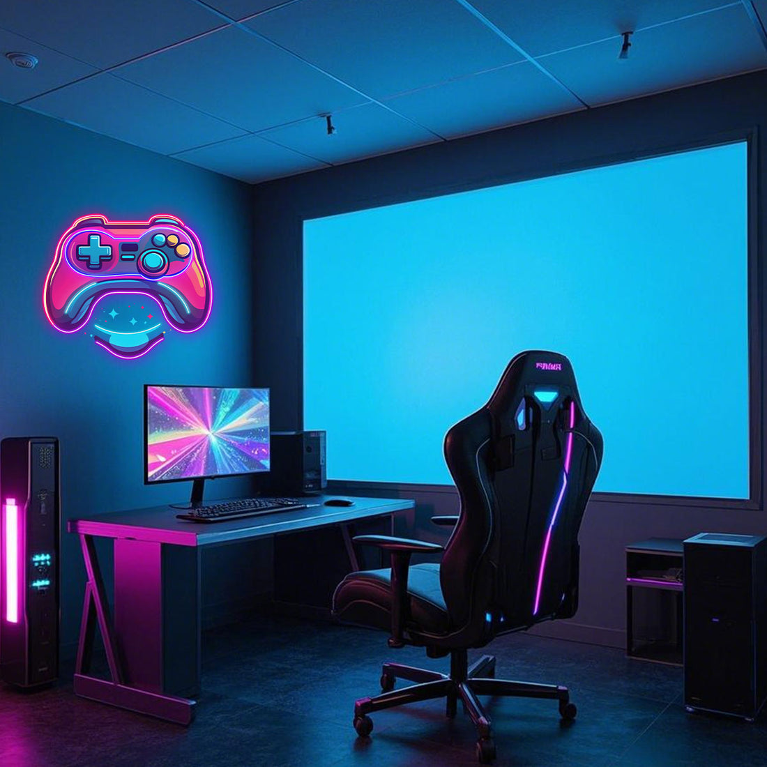 Custom Waterproof Colorful Neon Letter Sign Modern Game Console, Suitable for Outdoor Gaming Events, Theme Parks and Game - centric Advertising