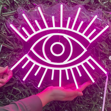 Color - customizable UV - printed Neon Wall Art with Mysterious Eye Design, Ideal for Party Venues, Game Rooms, and a Great Gift for Friends and Youth