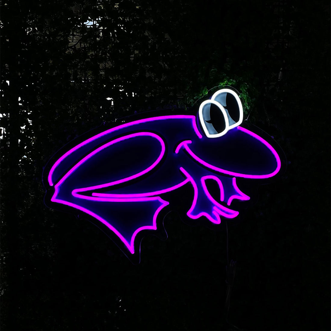 Adorable UV - printed Purple Frog LED Neon Light, Great for Home & Party Wall Decoration, Sweet Gift for Nature Enthusiasts