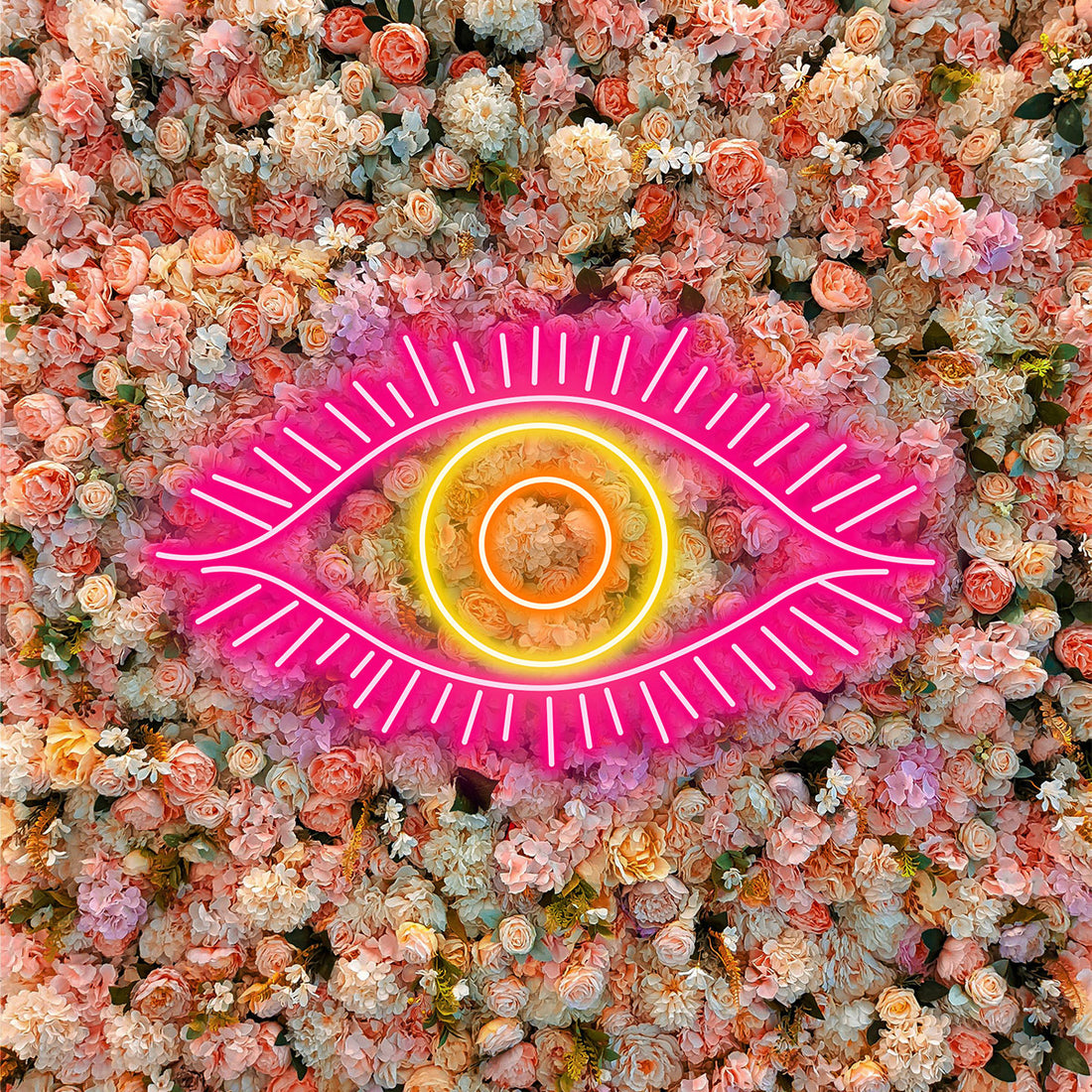 Eye - shaped Neon Sign, Aesthetic Wall Decor for Modern, Bohemian or Mystical - themed Spaces, Unique Gift for Art Aficionados