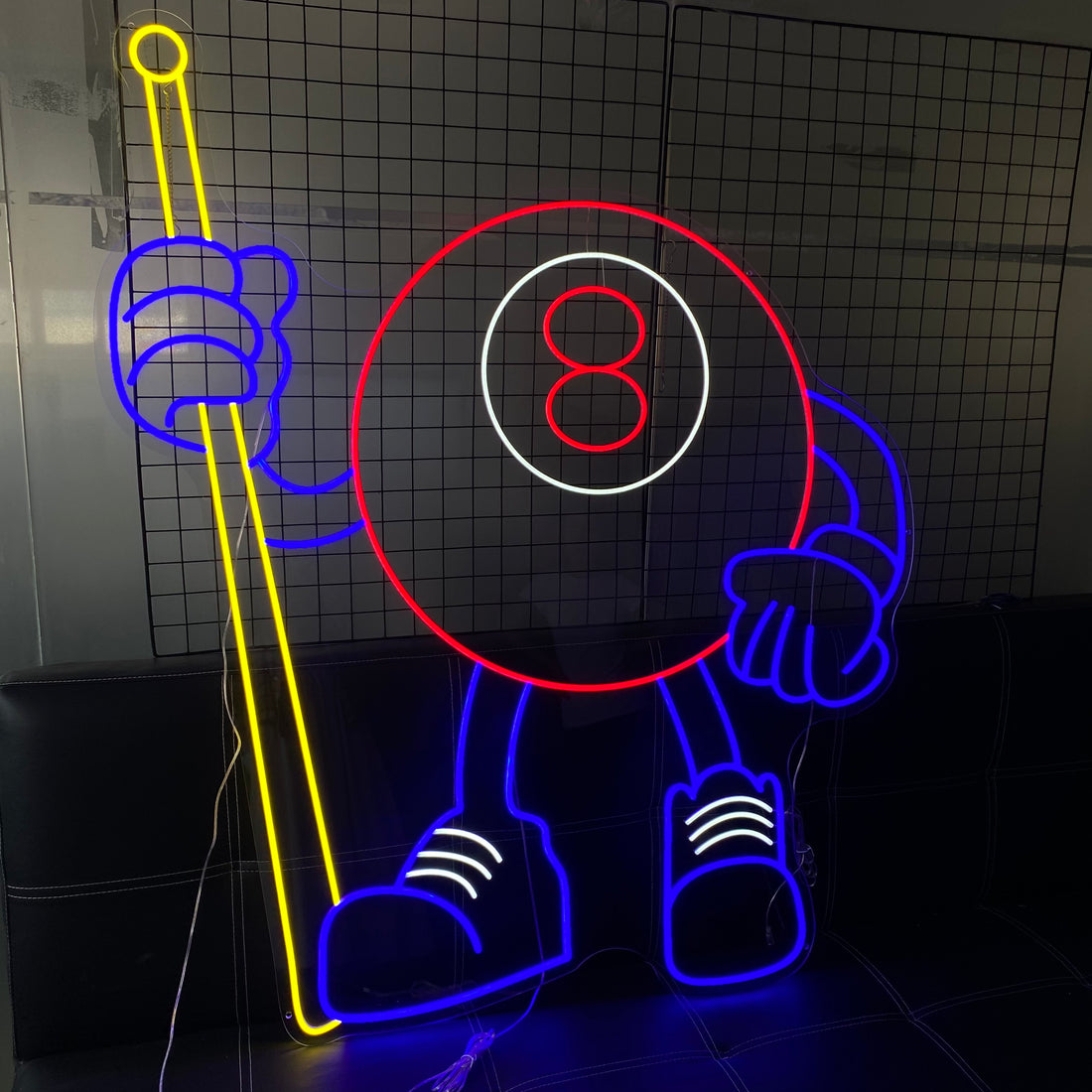 Colorful 8 - Ball Billiard Neon Sign | LED Neon Light for Game Room Decoration | Unique Billiards - Themed Wall Art | Eye - Catching & Durable Lighting