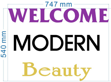 painted stainless steel letters sign, 2cm return