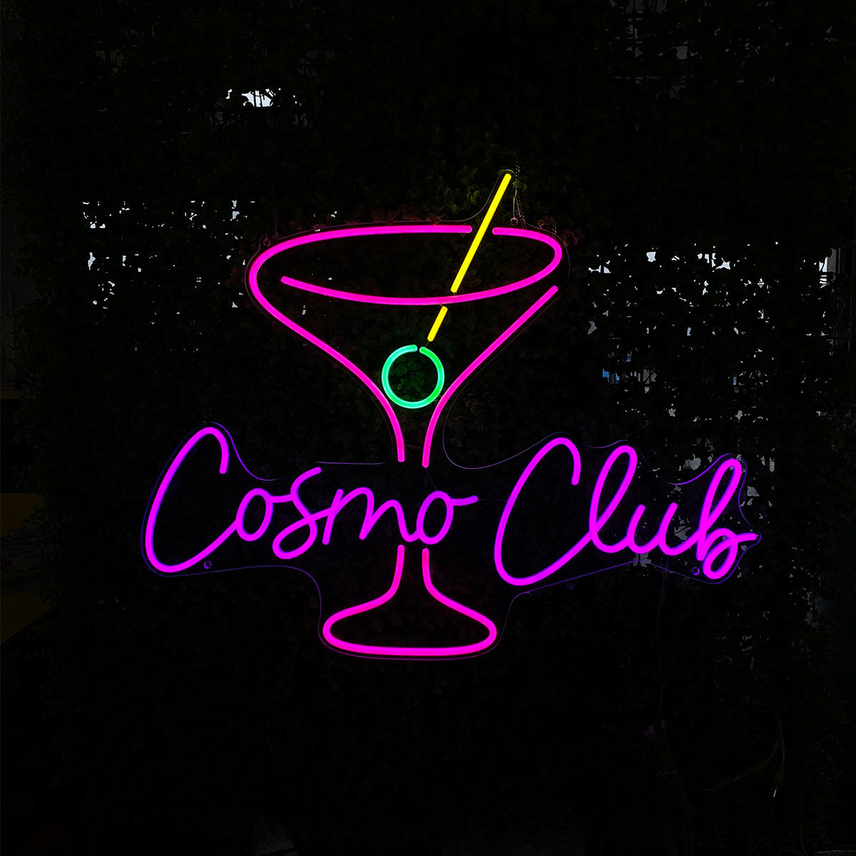 UV - printed Customized Cocktail Glass Style Neon Light, Suitable for Stylish Bars and Party Spaces, Ideal for Nightlife Enthusiasts