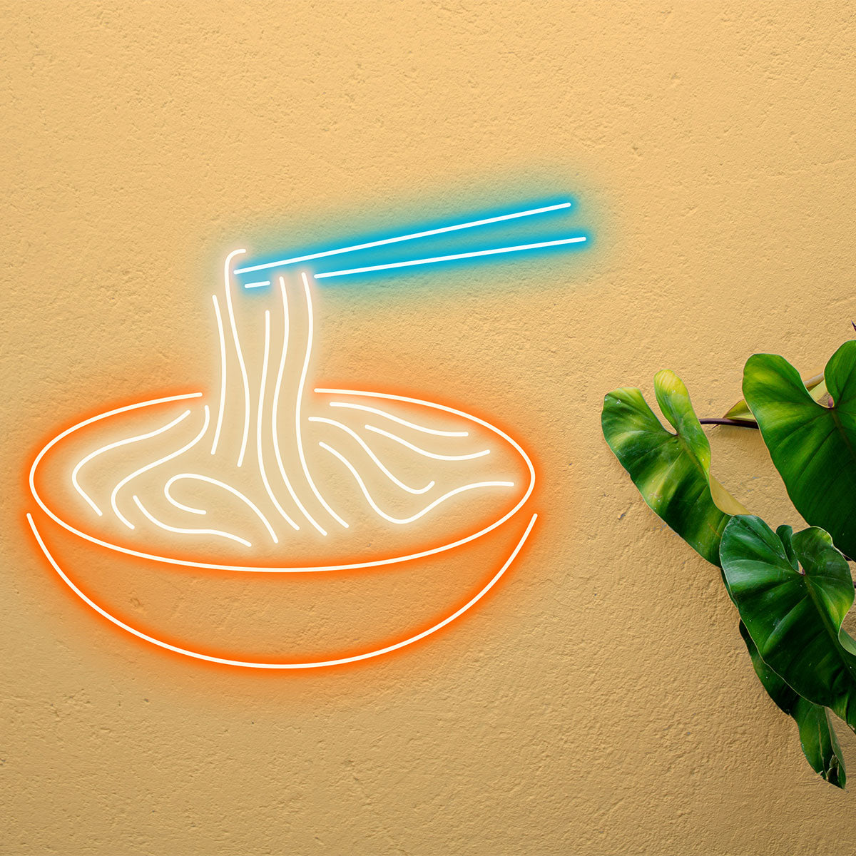 Handcrafted Noodle Neon Sign LED Light;Retro & Modern Kitchen Decor;Appeals to "Foodies, Restaurants, Cafes, Home Bars"