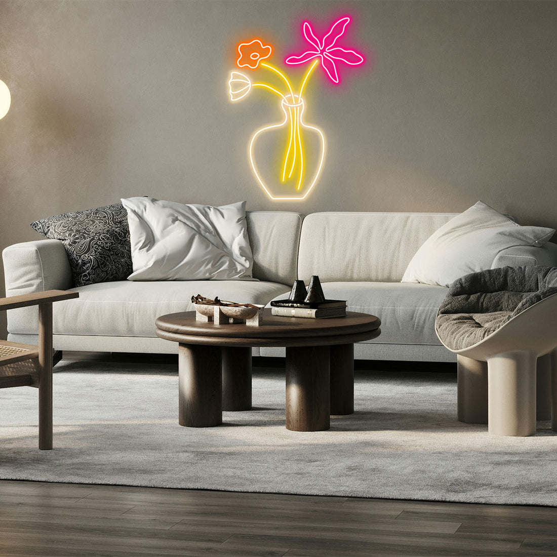 Colorful Flower Neon Light, Neon Sign for Wall Decoration,Sign for Flower Shop,Gift for friend, Ideal for cafes,Flower Lovers and boutiques.