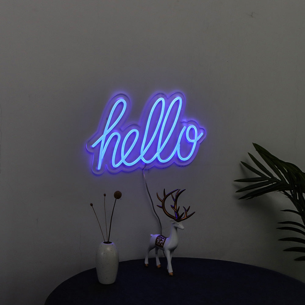 "Hello" flexible neon sign, led neon board signage,wall hanging sign