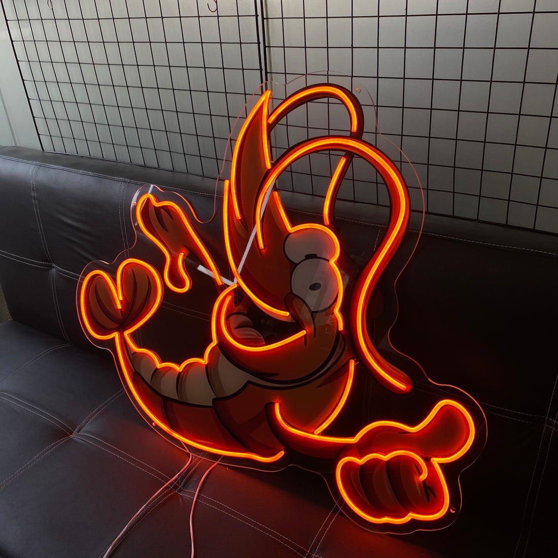 Custom Lobster Neon Sign LED Light – Red Seafood Neon Wall Decor for Bar, Kitchen, Restaurant, Party, Coastal Beach Theme – Personalized Lobster Light Sign for Home Decoration
