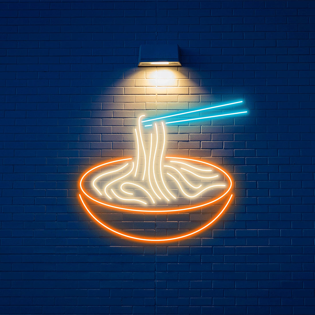 Handcrafted Noodle Neon Sign LED Light;Retro & Modern Kitchen Decor;Appeals to "Foodies, Restaurants, Cafes, Home Bars"