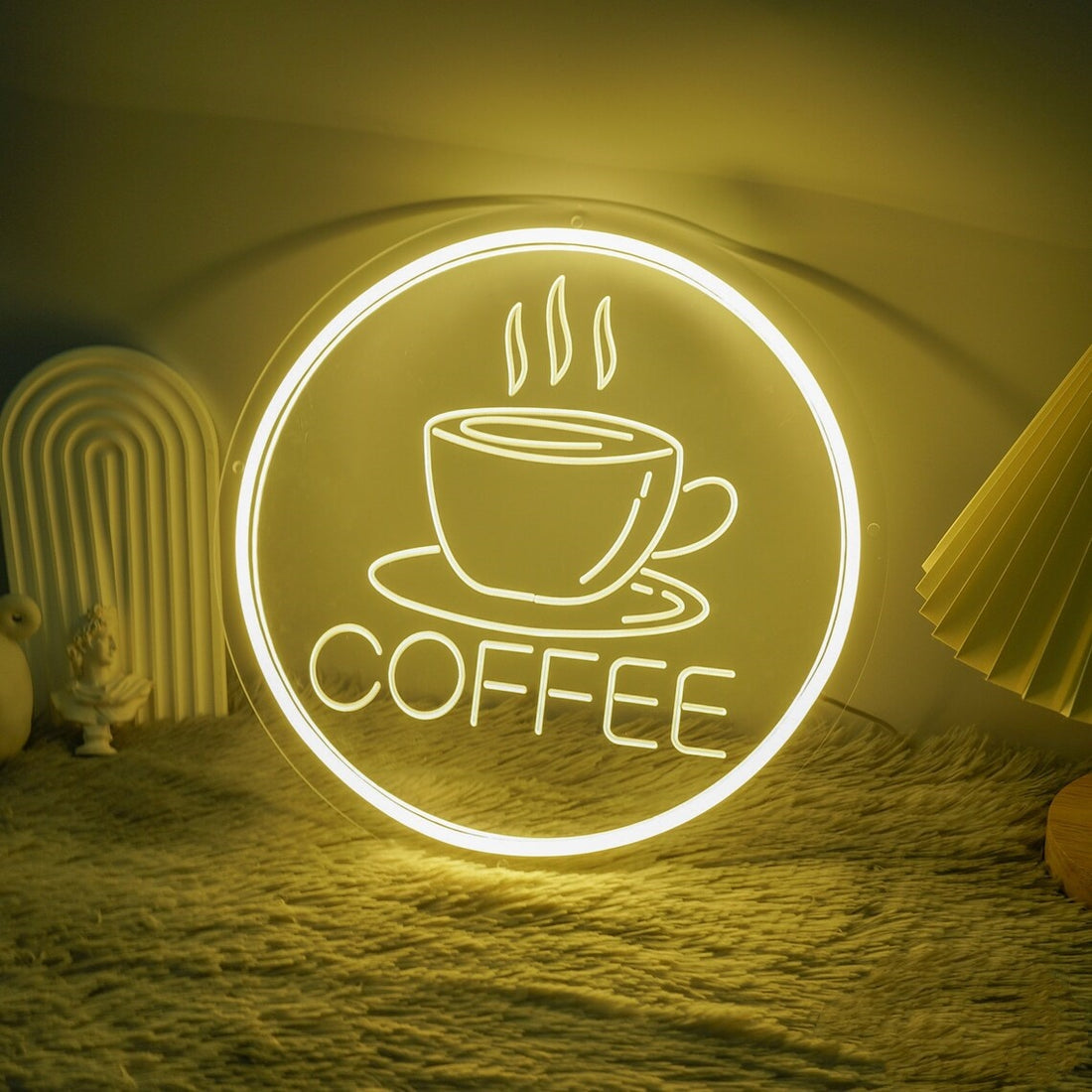 Coffee Neon Sign LED Light for Kitchen, Café, Bar, Coffee Shop Decor | Hot Drink Wall Art Neon Lamp | Custom Cozy Home Sign Gift