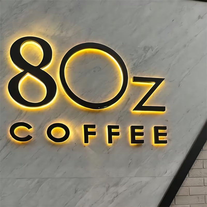 Custom Backlit Channel Letters - 3D LED Illuminated Signs for Business Storefront & Indoor Wall Decor