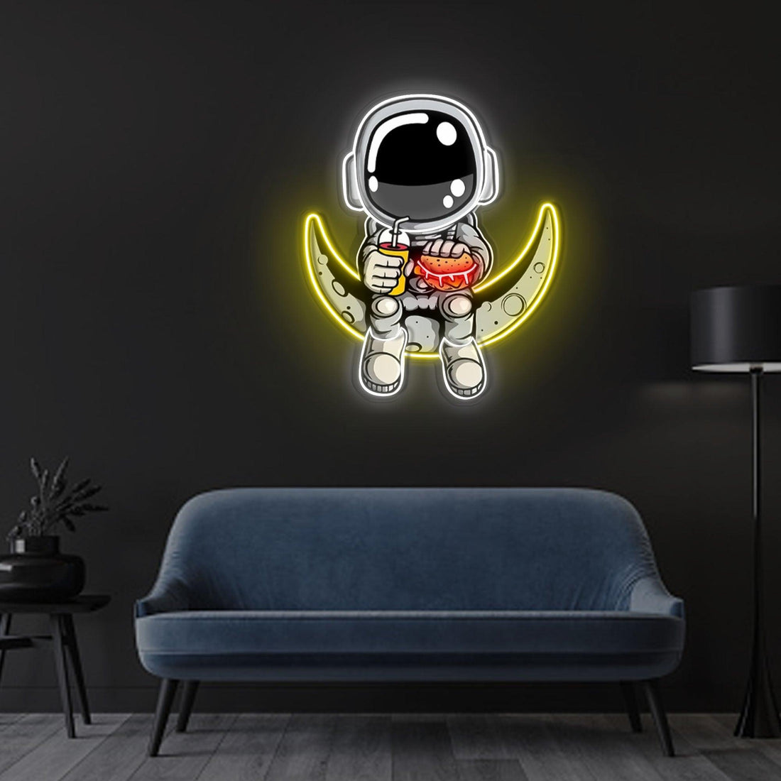 "Astronaut Hamburger" Neon signs Acrylic Artwork