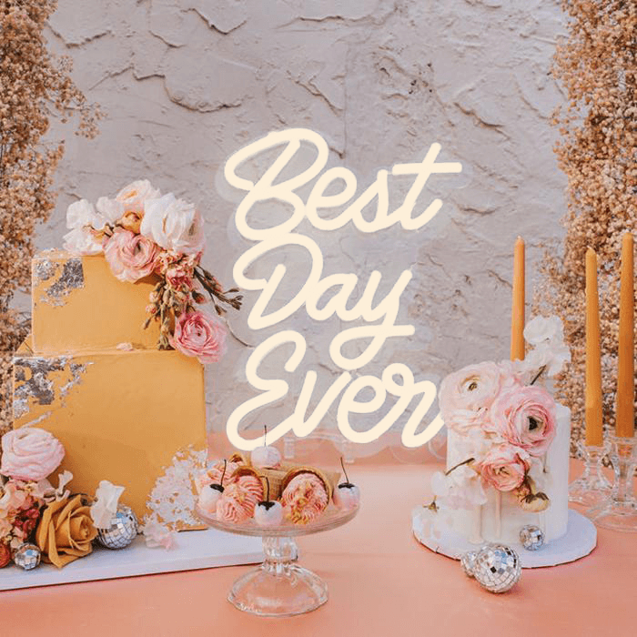 BEST DAY EVER neon signs