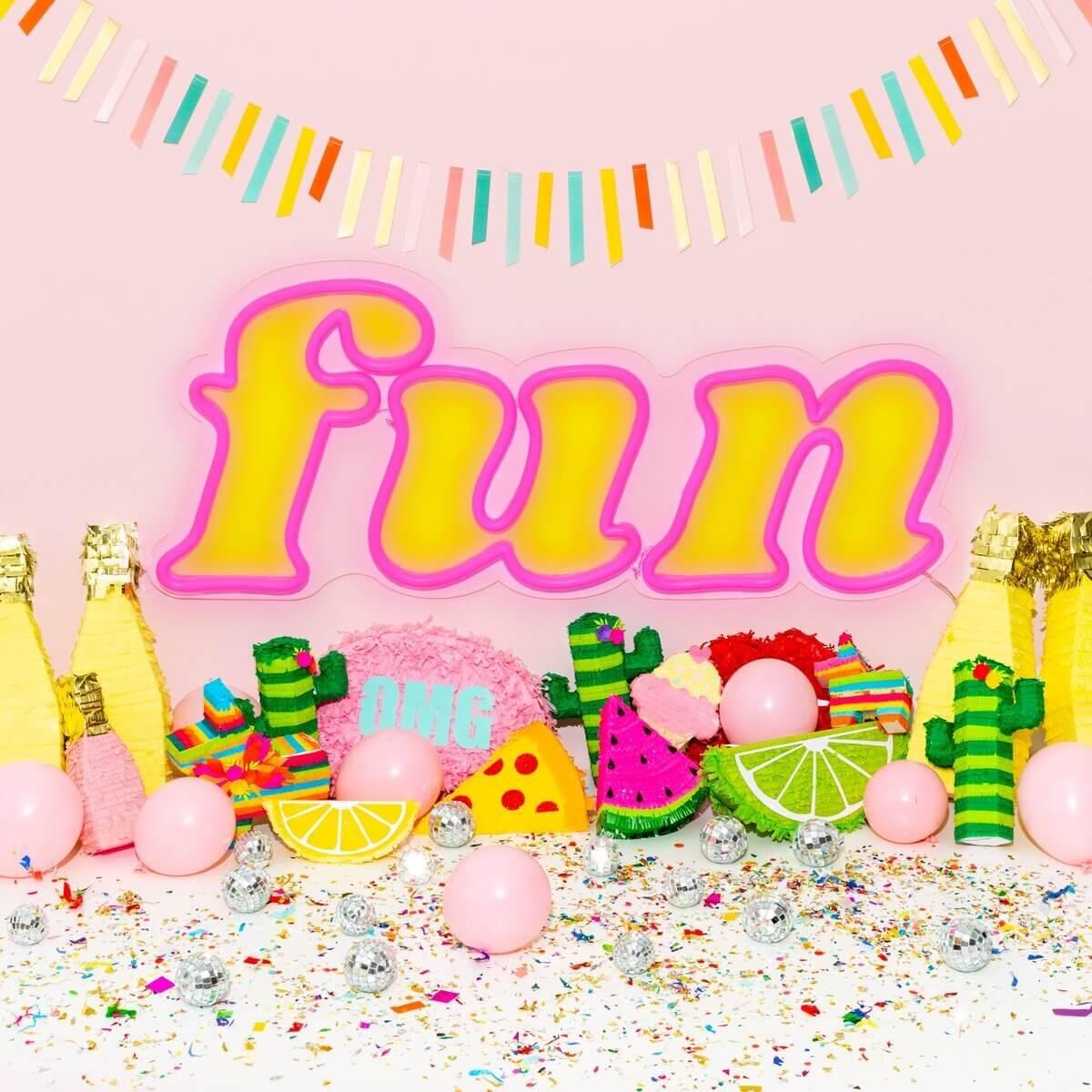 Hello Fun Sign FUN neon signs