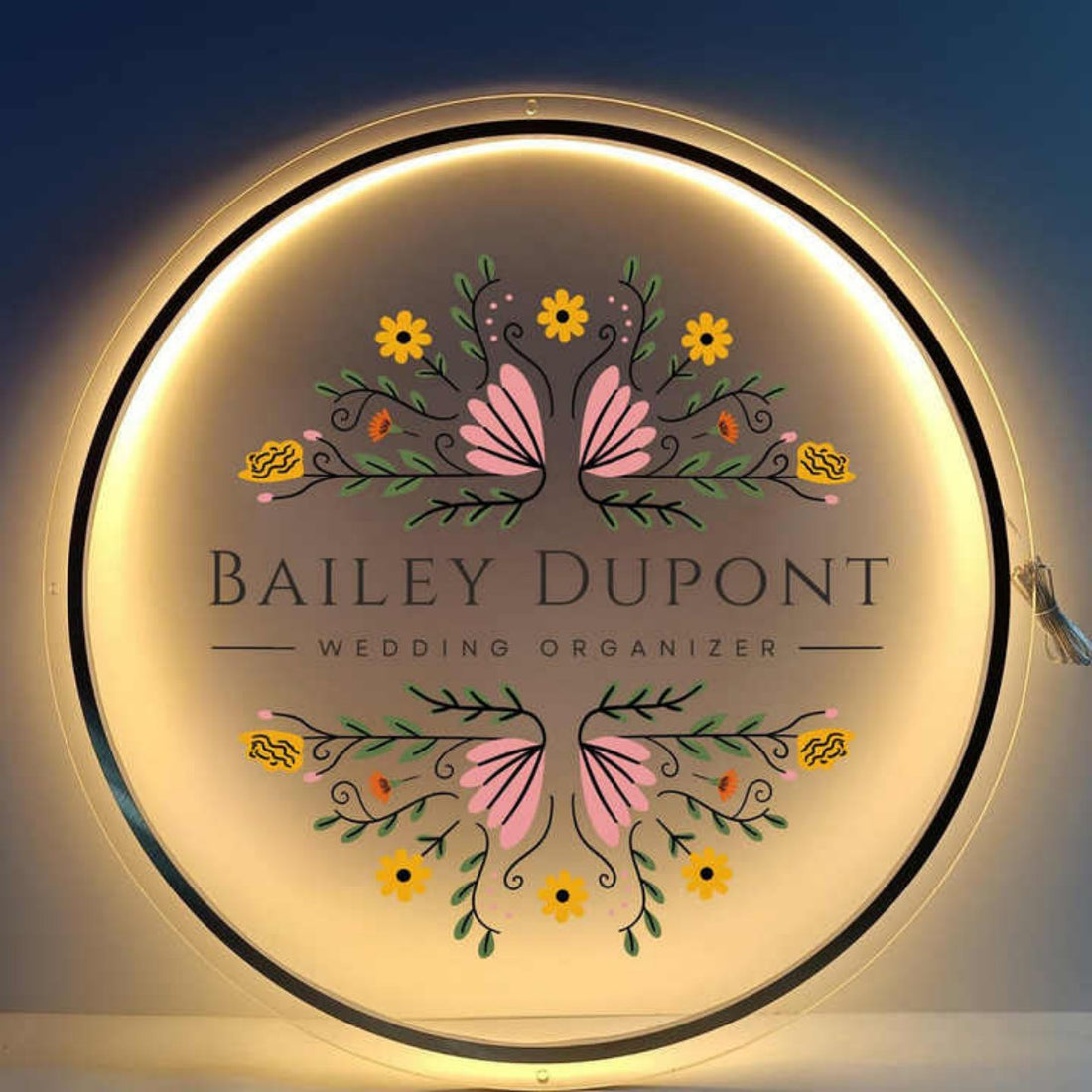 Custom Backlit Sign for Business Logo – LED Acrylic Light Up Wall Sign for Storefront, Office, Salon, Café, Indoor Decoration, Personalized Illuminated Signboard