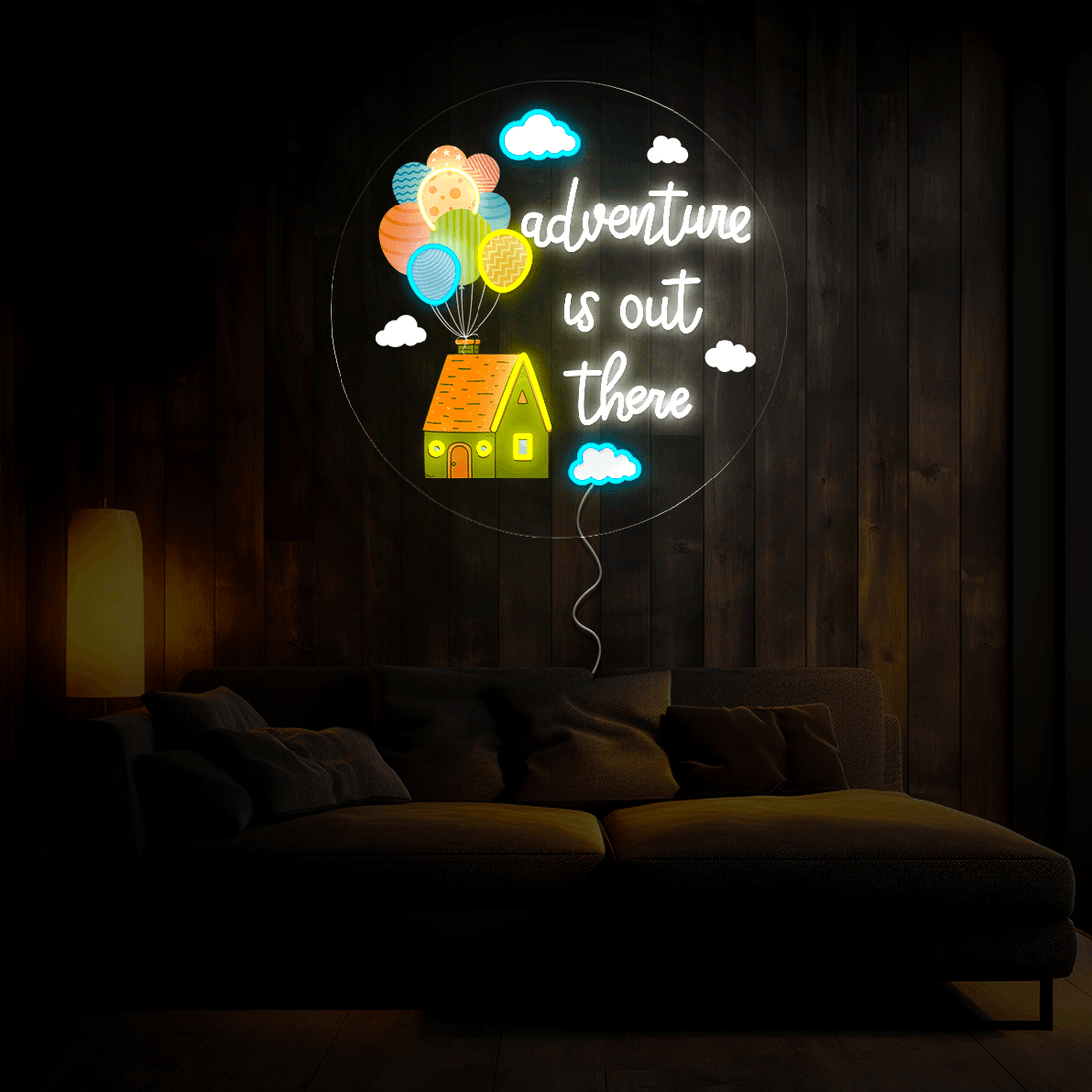 Adventure Is Out There Artwork Neon Sign