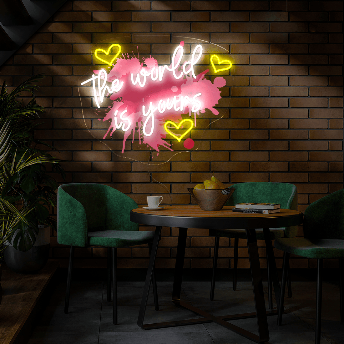 The World Is Yours Artwork Neon Sign