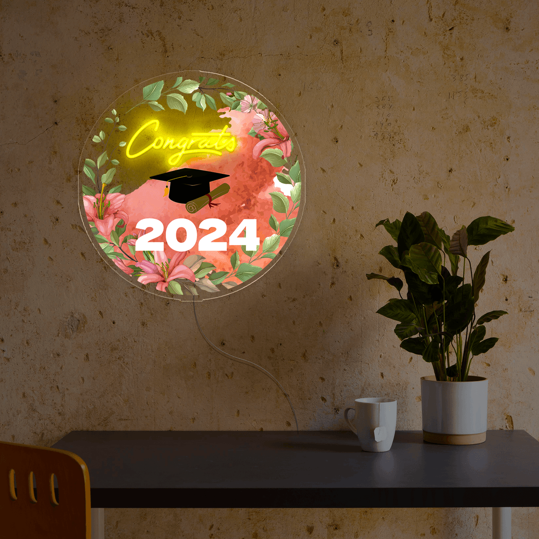 Congrats Grad 2024 Artwork Neon Sign