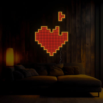 Tetris Heart Artwork Neon Sign