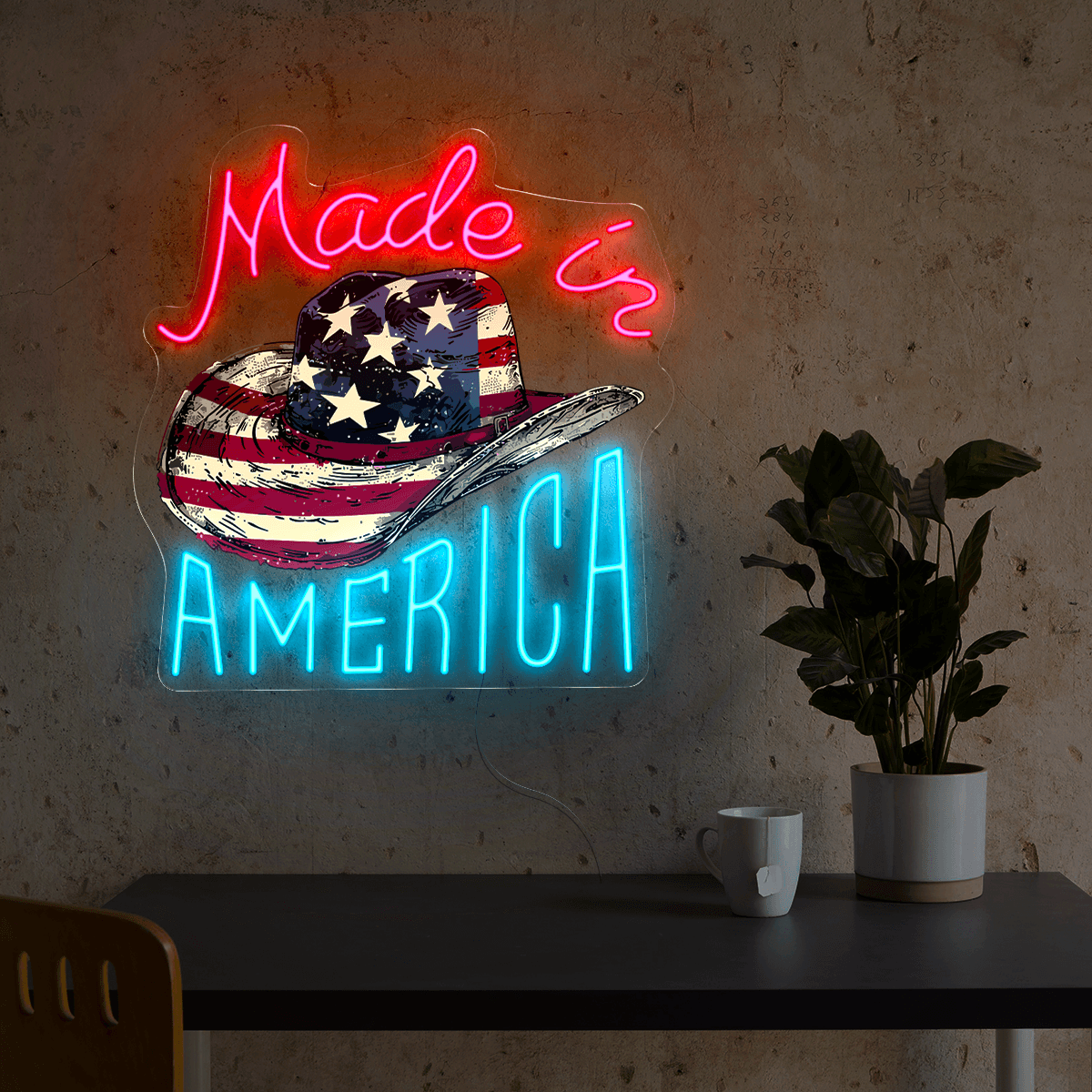 Made In America 4th of July Artwork Neon Sign