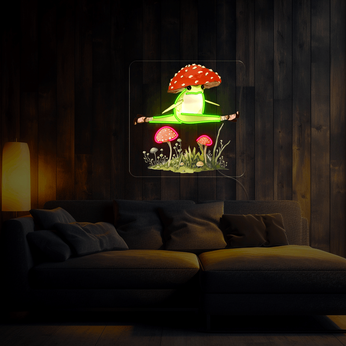 Frog Cowboy Hat Artwork Neon Sign