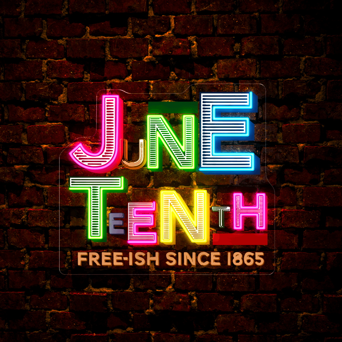 Juneteenth Artwork Neon Sign