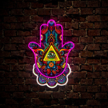 Hamsa Hand Artwork Neon Sign