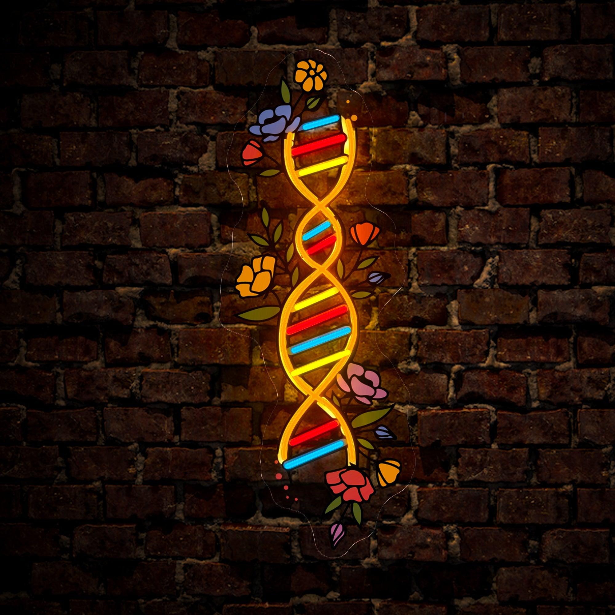 Floral DNA Artwork Neon Sign