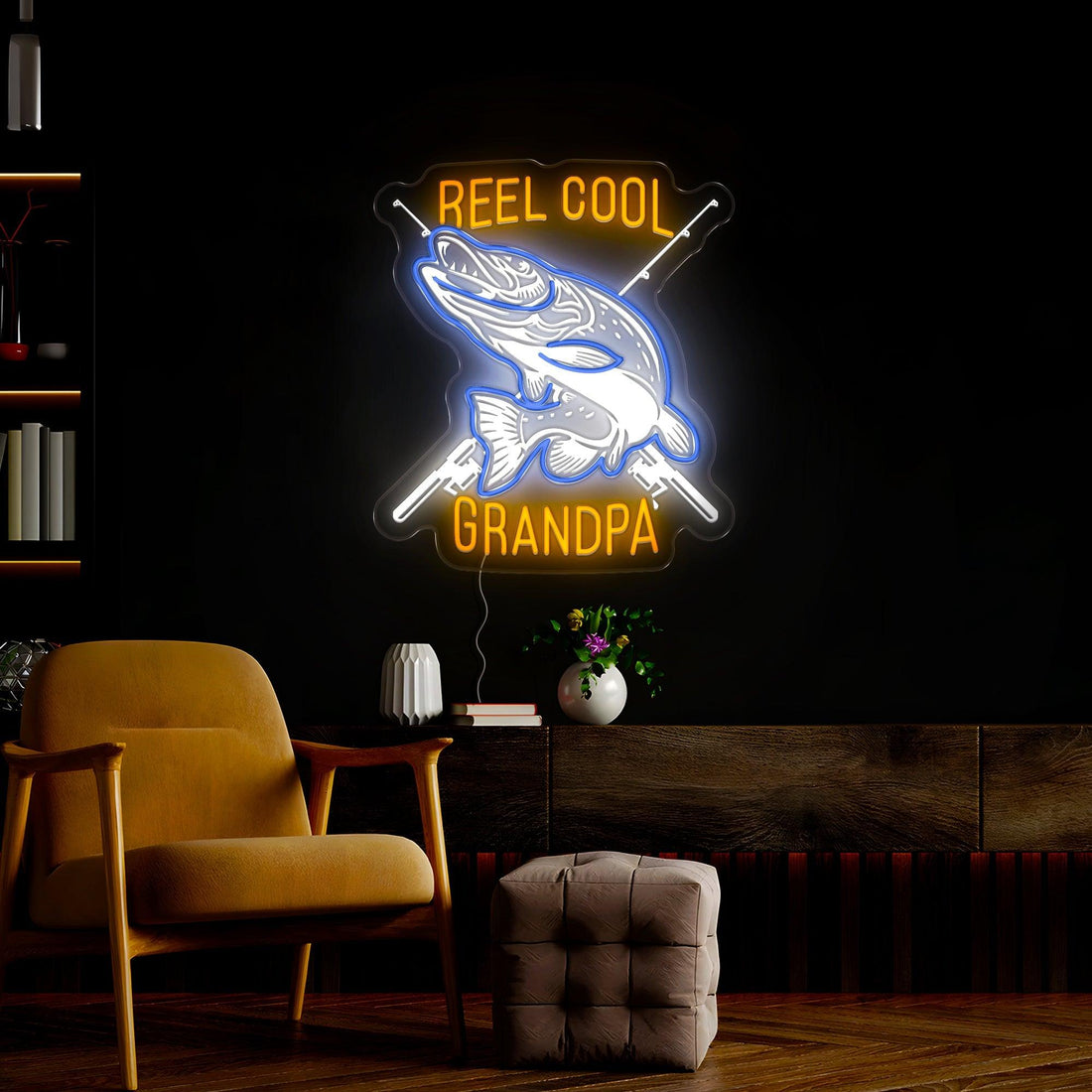 Reel Cool Dad Artwork Neon Sign