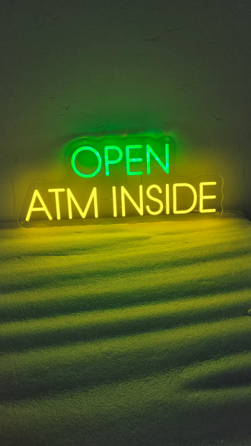 OPEN ATM INSIDE Neon Sign