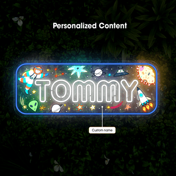 Personalized Name around Space Universe