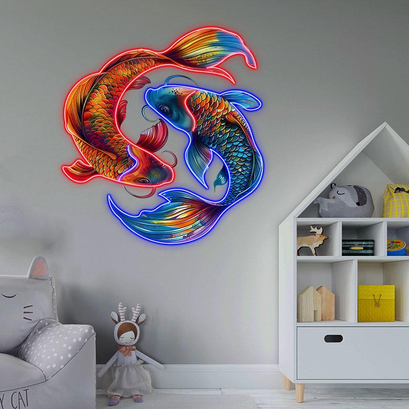 Pisces Neon signs Light - Enchanting LED Zodiac Sign Decor for Home, Perfect Gift for Pisces Lovers, Dreamy Wall Art