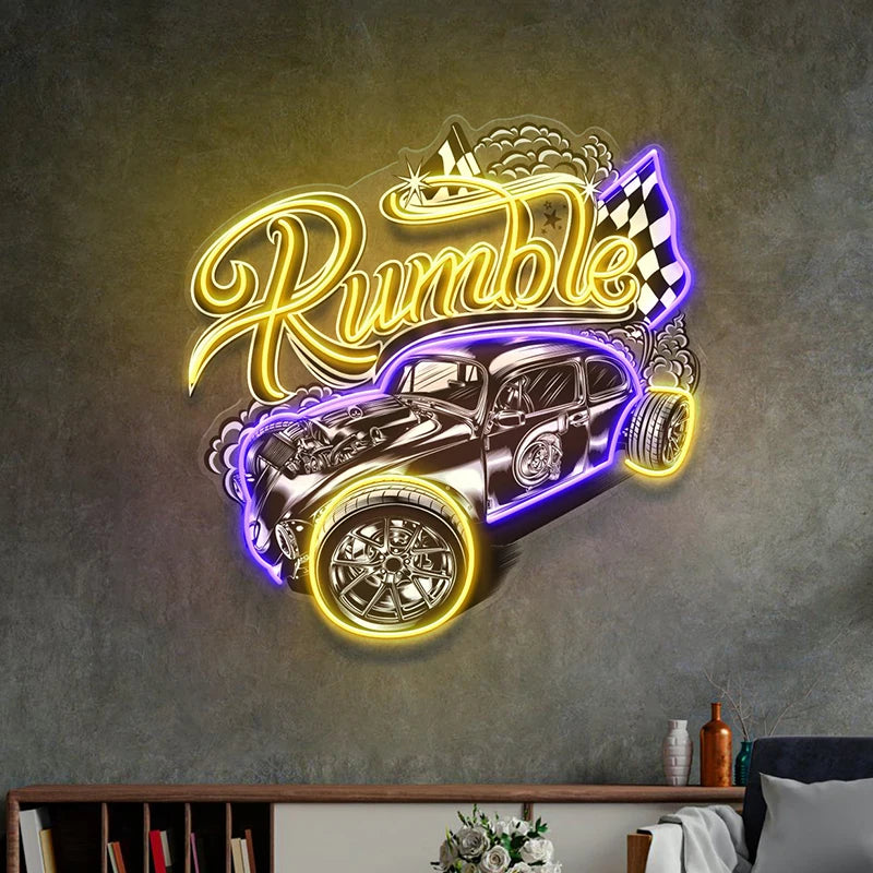 Custom Car Neon Sign Retro Car Neon Light Man Cave Decor Bedroom Wall Hangings Garage Decor