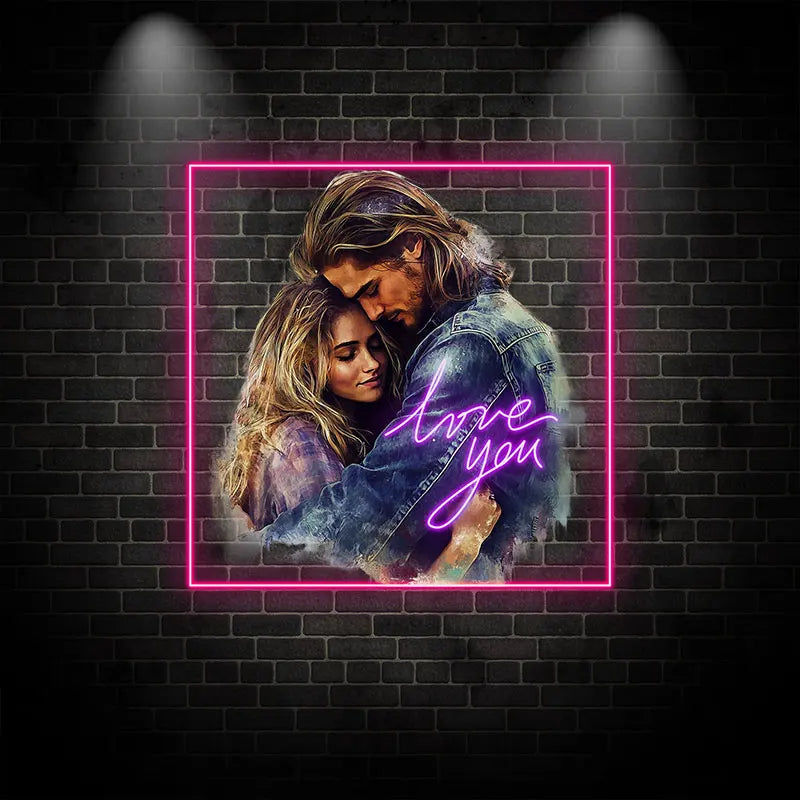 Love You Truw Love Acrylic Custom Neon Sign, Personalized LED Neon Sign Light, Creative Gift Neon Light For Home Decor