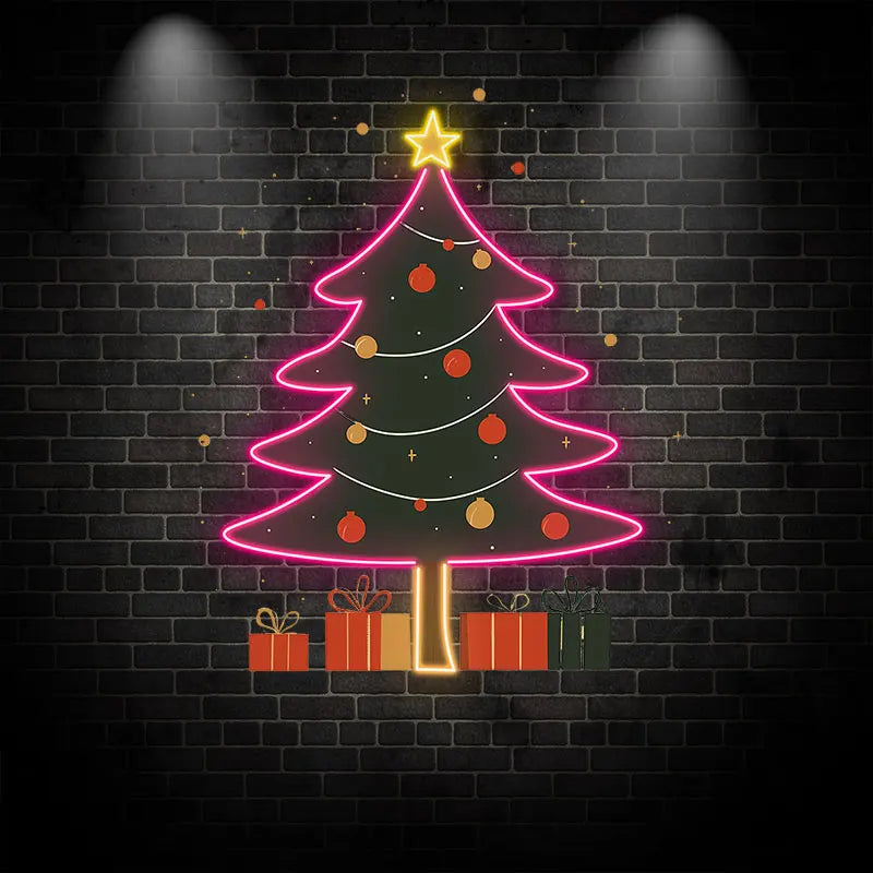 Creative Christmas Tree Neon Sign, LED Wall Decor Light, Custom Neon Sign Light, Creative Gift Neon Light For Home Decor