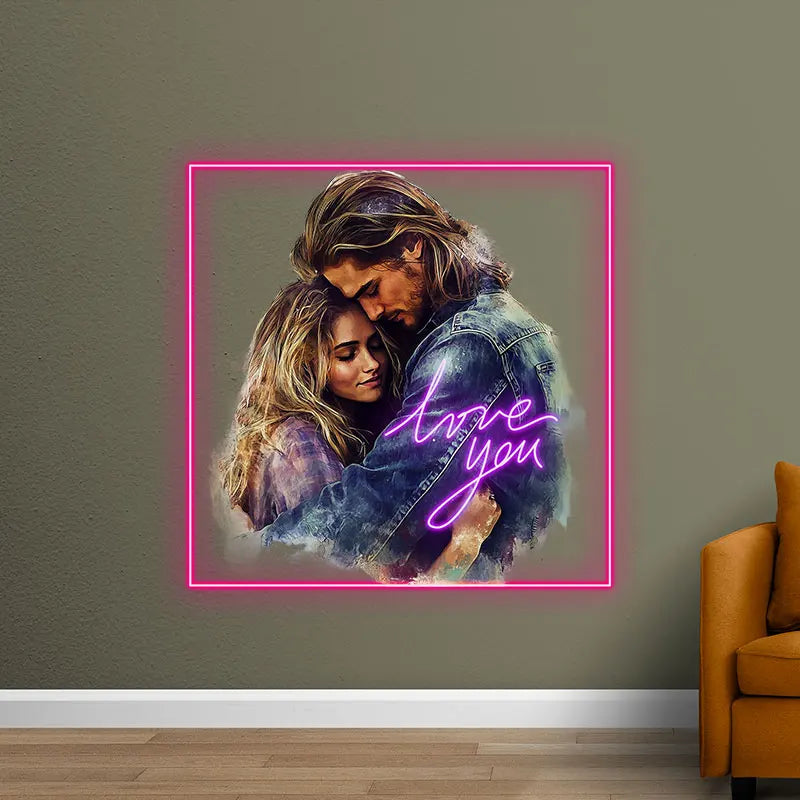 Love You Truw Love Acrylic Custom Neon Sign, Personalized LED Neon Sign Light, Creative Gift Neon Light For Home Decor