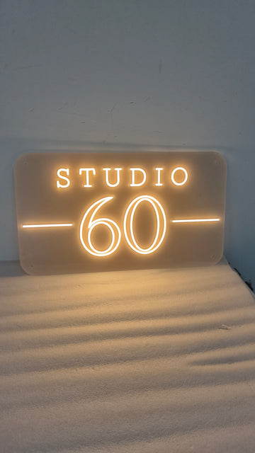 STUDIO 60 LED Neon Sign, Rounded Corner Acrylic Backboard