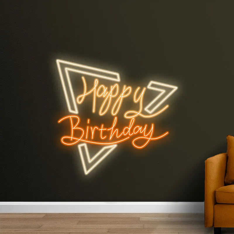 Vibrant Birthday Glow Light, Elevate your birthday décor with this eye-catching neon sign that adds a festive touch to any space