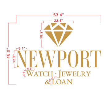 mirror gold channel letters