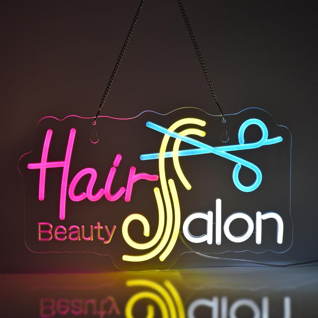 Hair Salon Neon Sign LED Hair Salon Neon Light for Beauty Salon Barber Salon Shop Decor Beauty Salon Tube Light