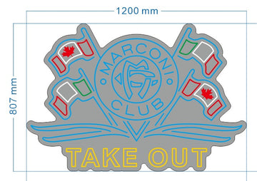 take out neon sign+fixgo neon sign
